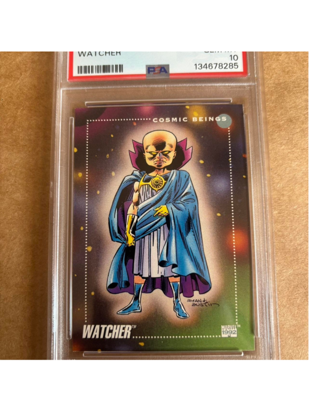 PSA 10 Marvel Cosmic Beings Watcher #152 card, graded 10 #marvel #comiccards

Hi